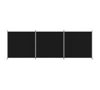 ""Bon plan"" Cloison de séparation - JILI HOT - Paravent d'intimité pliable - 3 panneaux Noir 525x180cm Tissu - pour bureau/chambre