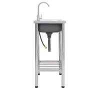 ""Bon plan"" Évier de camping Seul lavabo avec robinet - Acier inoxydable Thome9864030