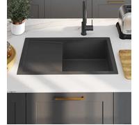 ""Bon plan"" Évier de cuisine - JILI HOT - Lavabo Installation de Cuisine fait main Noir - Acier inoxydable Thome3204262