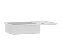 ""Bon plan"" Évier de cuisine - JILI HOT - Lavabo Installation de Cuisine Granit Seul lavabo Blanc Thome3180605