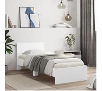 ""Bon plan""Lit 1 places Blanc - 90x200 cm - LEMON® - Cadre de lit - sans matelas - avec lumières LED blanc 90x200 cm 1131661