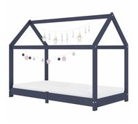 ""Bon plan"" Lit cabane d'enfant - JILI HOT - Sommier inclus - Gris - Bois de pin massif 70x140cm Thome3132753