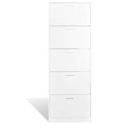 ""Bon plan"" Meuble à chaussures - JILI HOT - Grande Capacité - en bois avec 5 compartiments Blanc - pour Entrée/Couloir Thome2637374