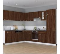 ""Bon plan"" Meuble Bas Cuisine/ Armoire à four - JILI HOT - Chêne marron 60x46x81,5cm - Bois d'ingénierie Thome6257851