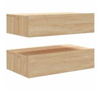 ""Bon plan"" Meubles TV avec éclairage LED - 2 pcs - Meubles TV avec éclairage LED - 2 pcs - chêne sonoma - 60x35x15,5cm @5481075 8rp