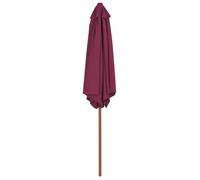 ""Bon plan"" Parasol d'extérieur Imperméable - JILI HOT - UV Protection - avec mât en bois 270cm rouge bordeaux Thome7268138