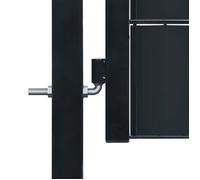 ""Bon plan"" Portillon/Portail - JILI HOT - de clôture PVC et acier 100x81cm Anthracite Thome6238912