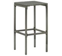 ""Bon plan"" Tabourets de bar avec coussins - lot de 6 Tabourets Petit-déjeuner - gris - Résine tressée - 38x38x76cm - Salle à