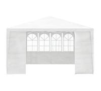 ""Bon plan"" Tente de réception - JILI HOT - Chapiteau et Pavillon avec parois latérales 4x4 m Blanc 90 g/m² - Pour Jardin/Terrasse