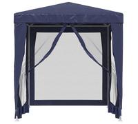 ""Bon plan"" Tonnelle - JILI HOT - Chapiteau et Pavillon Tente de fête avec 4 parois latérales en maille Bleu 2x2 m PEHD - Pour