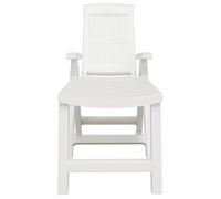 ""Bon plan"" Transat extérieur - JILI HOT - Chaise longue blanc plastique - pour camping/jardin Thome8601854