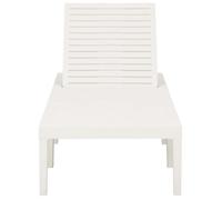 ""Bon plan"" Transat extérieur - JILI HOT - Chaise longue plastique blanc - pour camping/jardin Thome6285684