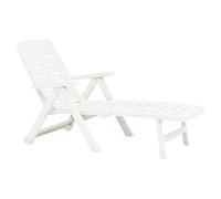 ""Bon plan"" Transat extérieur - JILI HOT - Chaise longue - pliable Plastique Blanc - pour camping/jardin Thome3131491