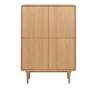 Bona-buffet haut 4 portes vintage chêne naturel 100x140 cm