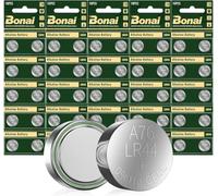 BONAI 50 Piles Bouton LR44 1.5V AG13 sans Mercure (357/357A/L1154/A76) | 1.5V, conservation 10 ans, sans mercure, pack de 50, parfait pour montres