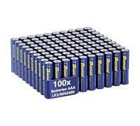 BONAI Lot de 100 Piles Alcalines AAA LR03, 1.5 V, Longue Durée, Technologie Double Étanchéité, Idéales pour Télécommandes, Réveils et Souris sans Fil