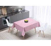 Bonamaison, Anti-moisissure, Séchage Rapide, Résistant aux Taches, Lavable en Machine, 100% Polyester Nappe de Table, Motif aléatoire, 140 x 140 Cm - Conçu et Fabriqué en Turquie