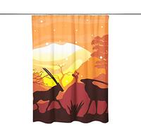 Bonamaison, Rideau de Douche Imprimé Numériquement, Anneaux de Rideau de Douche Inclus, 1 Pièce, 140X200 Cm - Conçu et fabriqué en Turquie
