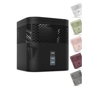 BonAura AirOne Lite Déshumidificateur sans électricité avec ventilation à 360°, bec verseur et 450 g de granulés, noir