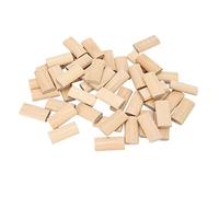 Bonbela Cheville en Bois de Hêtre Massif 10x50mm pour épissage de Meubles | Conception Plate et Mince, sans Rotation pour L'alignement Affleurant, Bois de Hêtre Dense, Paquet de 50 Pièces pour