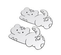 Bonbela Clip de Scellage de Sac de Nourriture pour Chat 2 Pièces Clip de Verrouillage Hermétique en Forme de Chat en Acier Inoxydable pour Le Stockage des Aliments avec Une Concep