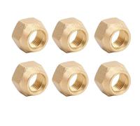 Bonbela Écrou évasé en Laiton 5/8 Pouces pour Connexions de Tubes en Cuivre | Raccord de Tube évasé épais, Construction en Laiton Haute Température, Indice de 150 PSI, Installation sans Soudure,