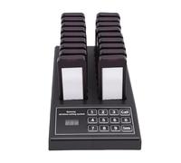 Bonbela Système de Messagerie sans Fil pour Restaurants, 18 (Prise | **433.92MHz Puce Stable, Portée de 30 à 100 M, Batterie Rechargeable de 200 MAh, Matériau ABS pour Cours de Restauration et