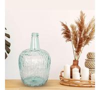 Bonbonne Type Dame-Jeanne en Verre Recyclé 10 L avec Design Strié - Grand Récipient Résistant pour Vin, Spiritueux, Huile ou Décoration à la Maison et en Cave