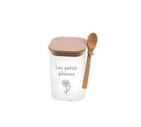 Bonbonnière avec cuillère Florie 16 cm - - Transparent - Verre