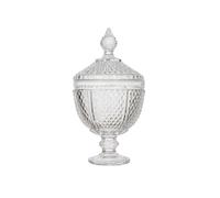 Bonbonnière Design en Verre "Diamant" 31cm Transparent