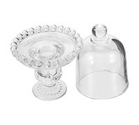 Bonbonnière en Relief en Verre avec Couvercle, Bocal de Conservation | Récipient Transparent pour Dessert, Protège des Poussières L’humidité, Ne Se Déforme Pas