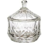 Home deco factory Bonbonnière en verre Ciselée 11 cm Transparent