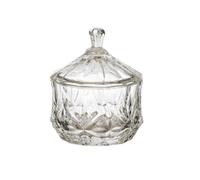 ALTOBUY Bonbonnière en verre ciselée transparent Ø9,5cm Transparent