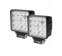 Boncak Lot de 2 phares de travail LED - 48 W - 50 mm d'épaisseur - 12 V - 24 V - Étanche - Pour tracteur, pelleteuse, SUV, bateau (2 x 48 W - T50)