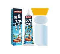 Bond Kit de Réparation Piscine, Rustine Piscines, Trparente Kit Reparation Spa Gonflable, Colle PVC pour Bouées, Produits BACHE