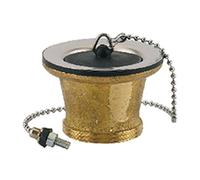 Bonde à bouchon laiton 40x49 D70 évier 1 cuve inox sans trop plein inox 35410000000