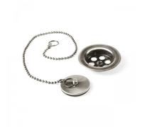Bonde à bouchon pour lavabo, bidet et évier Ø 70 mm Chaînette de 42 cm. - TRES 03474601AC