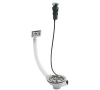 Bonde à filtre Valentin en acier inoxydable à tirette 90mm