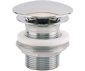 bonde allure - champignon - diamètre 63 - laiton chromé - hauteur 60 mm - sans lanterne - sortie filetée 33x42 - valentin 122500