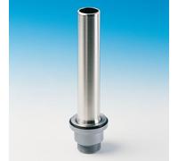 Bonde avec tube de surverse acier inox 270 mm pour évier diamètre 60 mm