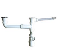 Bonde avec tubulure pour évier 2 cuves D70 avec prise mâle FRANKE 265915