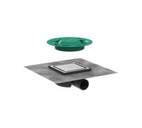 Bonde carrée receveur de douche RainDrain Spot acier inox brossé
