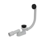 Alca - Garniture de vidage et de trop-plein, longueur 570 mm, Click-Clack, noir mat A507BLACK