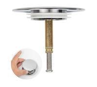 Bonde de baignoire universelle 70 mm, double joint, hauteur réglable, laiton chromé, vidage baignoire