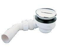 Nicoll Bonde de douche Turboflow 205240 avec enjoliveur diamètre 90 mm en plastique