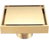 Bonde De Douche Carrée en Laiton avec Grille Anti-odeurs - Insert De Carrelage De Sol De Salle De Bain Durable pour Une Gestion Efficace des Déchets D 4 inch