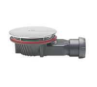 Bonde de douche extra plate 90mm Slim+ avec dôme chromé Wirquin
