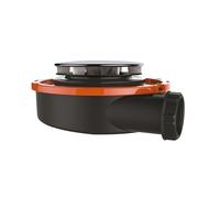 Bonde de douche plate haut débit Flush44 Valentin noir/chromé 90mm