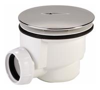 Bonde de douche PVC 60 mm avec capot ABS chromé - sortie horizontale - CH584 NICOLL