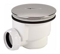 Bonde de douche PVC 60 mm avec capot ABS chromé - sortie horizontale - CH584 NICOLL